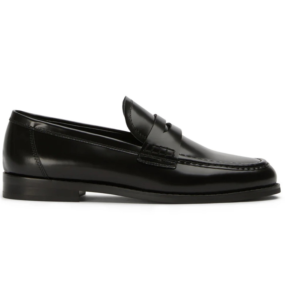 Tony Bianco Zac Black Hi Shine Penny Loafers 5